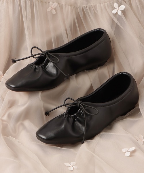 Lace Ladies(レースレディース)の「レザー調 アーモンドトゥ リボン カットアウト パンプス(パンプス・レディース・ブラウン/ブラック/アイボリー・22.5cm/23cm/23.5cm/24cm/24.5cm)」の19枚目の写真