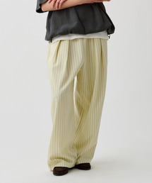 WETTEMPT(EBevg)2 TUCK EASY STRIPE SLACKS /c[^bNC[W[XgCvXbNX(XbNX)