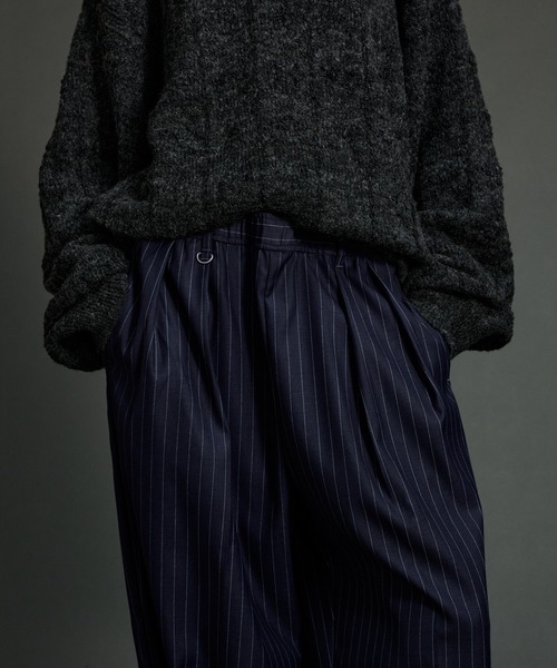 2 TUCK EASY STRIPE SLACKS /ツータックイージーストライプ