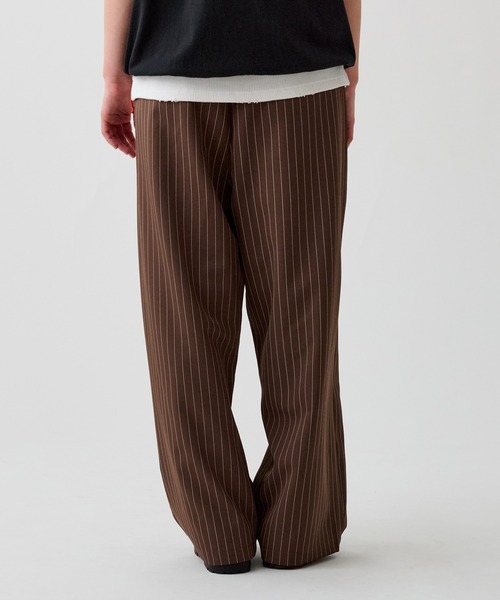 2 TUCK EASY STRIPE SLACKS /ツータックイージーストライプ