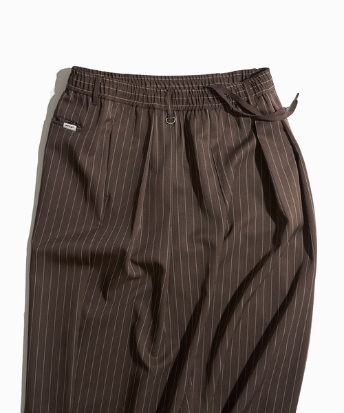 WETTEMPT 2 TUCK EASY STRIPE SLACK Sサイズ WETTEMPT｜ウィテンプト】 2 TUCK EASY STRIPE SLACKS