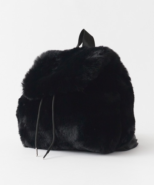 Chick(チック)の「Animal Pattern Fake Fur Backpack / フェイクファー バックパック(バックパック/リュック・レディース・アイボリー/ブラック/アニマル・FREE)」の3枚目の写真