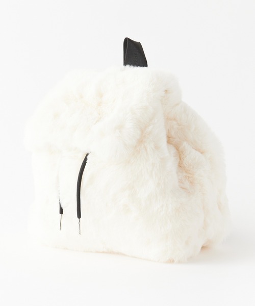 Chick(チック)の「Animal Pattern Fake Fur Backpack / フェイクファー バックパック(バックパック/リュック・レディース・アイボリー/ブラック/アニマル・FREE)」の5枚目の写真