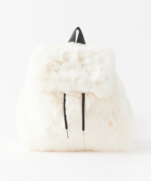Chick(チック)の「Animal Pattern Fake Fur Backpack / フェイクファー バックパック(バックパック/リュック・レディース・アイボリー/ブラック/アニマル・FREE)」の4枚目の写真