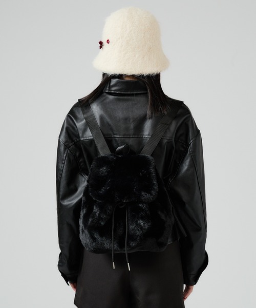 Chick(チック)の「Animal Pattern Fake Fur Backpack / フェイクファー バックパック(バックパック/リュック・レディース・アイボリー/ブラック/アニマル・FREE)」の22枚目の写真