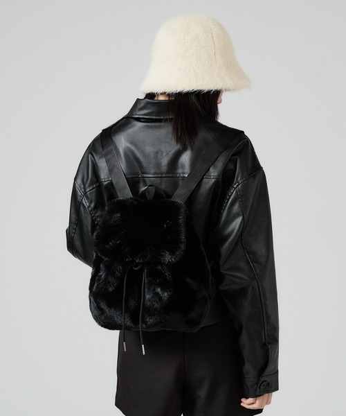 Chick(チック)の「Animal Pattern Fake Fur Backpack / フェイクファー バックパック(バックパック/リュック・レディース・アイボリー/ブラック/アニマル・FREE)」の10枚目の写真