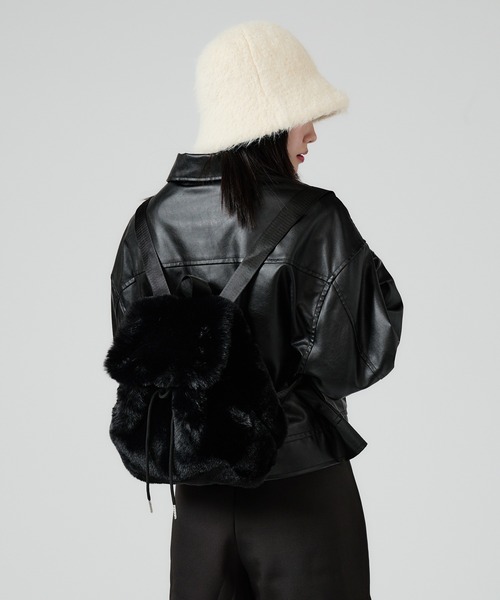Chick(チック)の「Animal Pattern Fake Fur Backpack / フェイクファー バックパック(バックパック/リュック・レディース・アイボリー/ブラック/アニマル・FREE)」の21枚目の写真