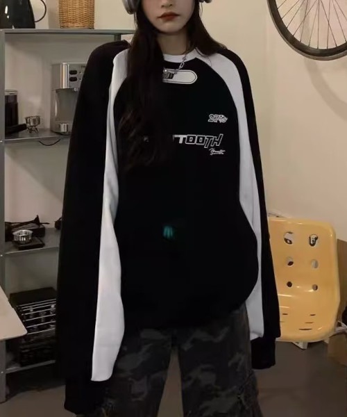 B.I.D.(ビーアイディー)の「《バイカラーゲームシャツ/ロンT(EK W88MA)(Tシャツ/カットソー・レディース・ブラック/ブラウン・FREE)」の7枚目の写真
