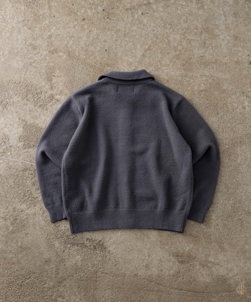 ADAMASTE（アダマスト）の「【ADAMASTE SELECT】polo knit cardigan - ポロニットカーディガン（カーディガン/ボレロ・メンズ・グレー/ブルー・MEDIUM/LARGE）」の19枚目の写真