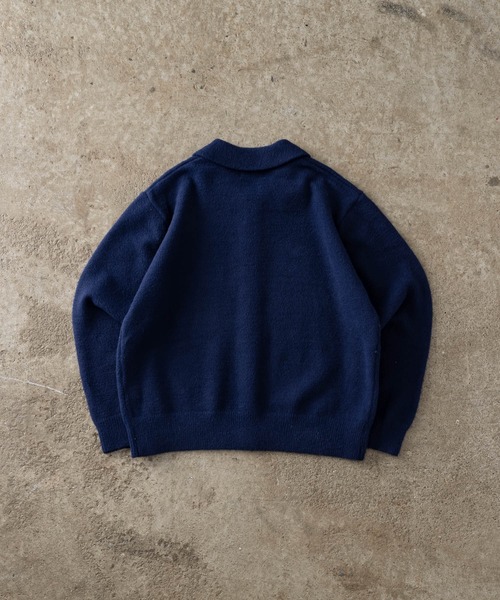 ADAMASTE（アダマスト）の「【ADAMASTE SELECT】polo knit cardigan - ポロニットカーディガン（カーディガン/ボレロ・メンズ・グレー/ブルー・MEDIUM/LARGE）」の21枚目の写真