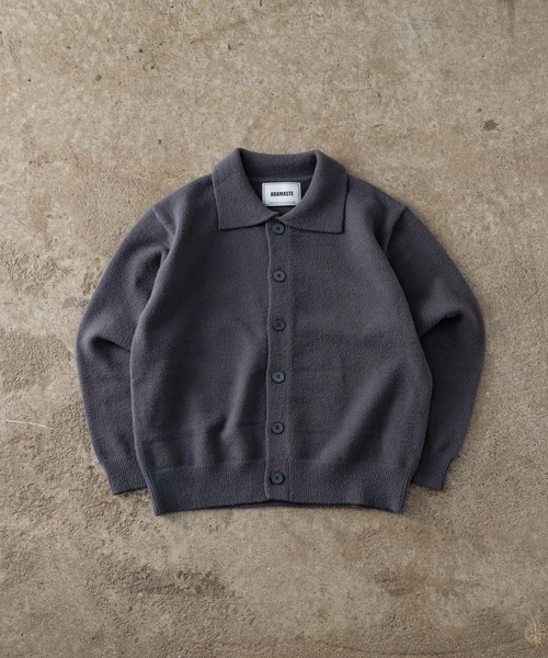 ADAMASTE（アダマスト）の「【ADAMASTE SELECT】polo knit cardigan - ポロニットカーディガン（カーディガン/ボレロ・メンズ・グレー/ブルー・MEDIUM/LARGE）」の18枚目の写真