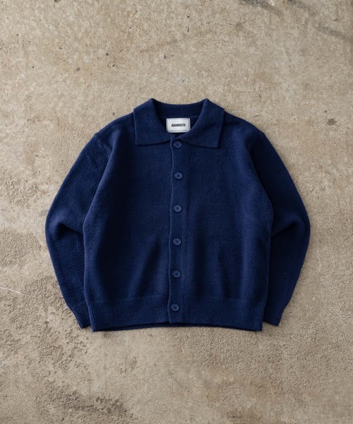 ADAMASTE（アダマスト）の「【ADAMASTE SELECT】polo knit cardigan - ポロニットカーディガン（カーディガン/ボレロ・メンズ・グレー/ブルー・MEDIUM/LARGE）」の20枚目の写真