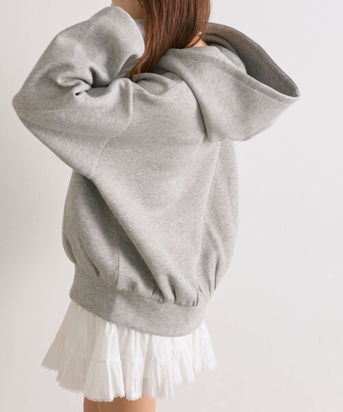 OLIVE des OLIVE(オリーブデオリーブ)の「リボンレースZIPパーカー(Tシャツ/カットソー・レディース・トップグレー/サックスブルー/オフホワイト・FREE)」の18枚目の写真