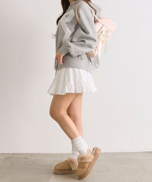 OLIVE des OLIVE(オリーブデオリーブ)の「リボンレースZIPパーカー(Tシャツ/カットソー・レディース・トップグレー/サックスブルー/オフホワイト・FREE)」の21枚目の写真