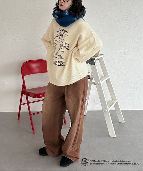 セール】【トムとジェリー/Tom and Jerry】フロントデザインニット