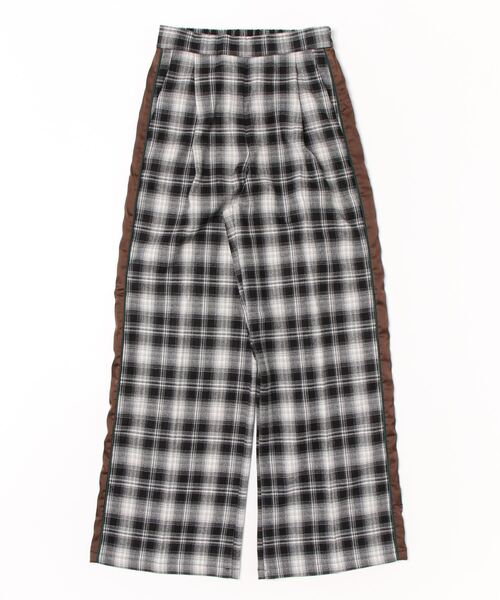 オンブレーチェック起毛サイドラインパンツ（その他パンツ）｜STYLEBLOCK（スタイルブロック） 6,980円