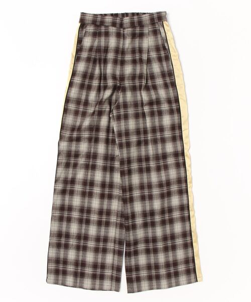 STYLEBLOCK（スタイルブロック）の「オンブレーチェック起毛サイドラインパンツ（その他パンツ・レディース・ブラック/ブラウン/ダークブラウン・M）」の5枚目の写真