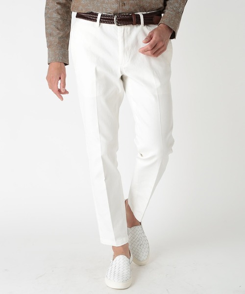 MEN'S BIGI（メンズビギ）の「ストレッチツイルテーパードパンツ（その他パンツ・メンズ・グリーン/ベージュ/ホワイト/ブラック・04/03/02/01）」の5枚目の写真