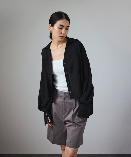 【SALON adam et rope'】ボリュームスリーブブラウス SALON adam et rope' ブラウス シャツ ボリュームスリーブ