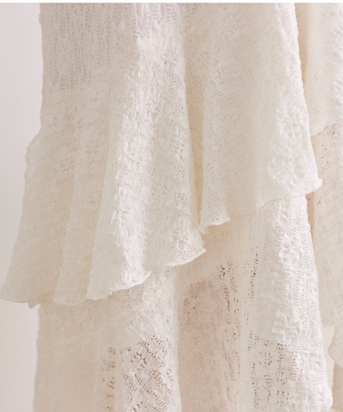 OLIVE des OLIVE(オリーブデオリーブ)の「肩リボンフリルワンピース(ワンピース・レディース・アイボリー/ブラック/オフホワイト・FREE)」の12枚目の写真