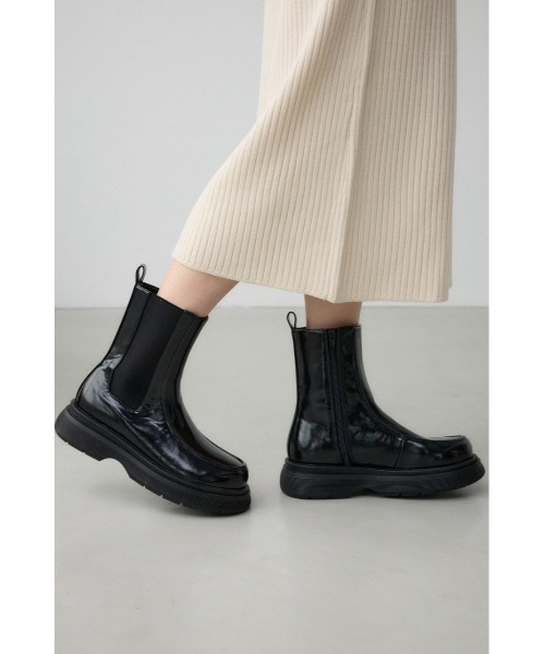 AZUL by moussy(アズールバイマウジー)の「ローファーデザインサイドゴアブーツ(ブーツ・レディース・ブラック・SMALL/MEDIUM/LARGE)」の9枚目の写真