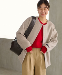 JOURNALSTANDARD relume｜ノーカラーコート XL LANA JOURNAL STANDARD relume｜ノーカラーライトショートコート