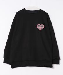 裏起毛ハートスウェット