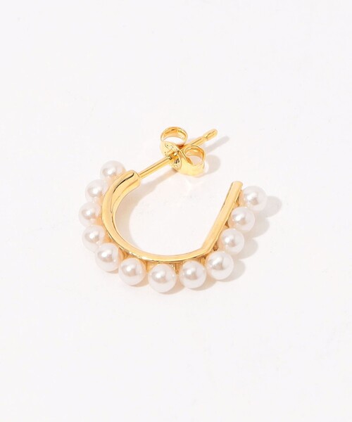 大量入荷 別注】januka パールフープ スモールピアス（ピアス（両耳用 アクセサリー