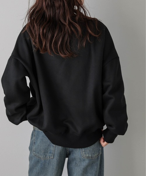 AMELY(エミリー)の「裏起毛スウェット(スウェット・レディース・オートミール/ブラック/グレー・フリー)」の4枚目の写真