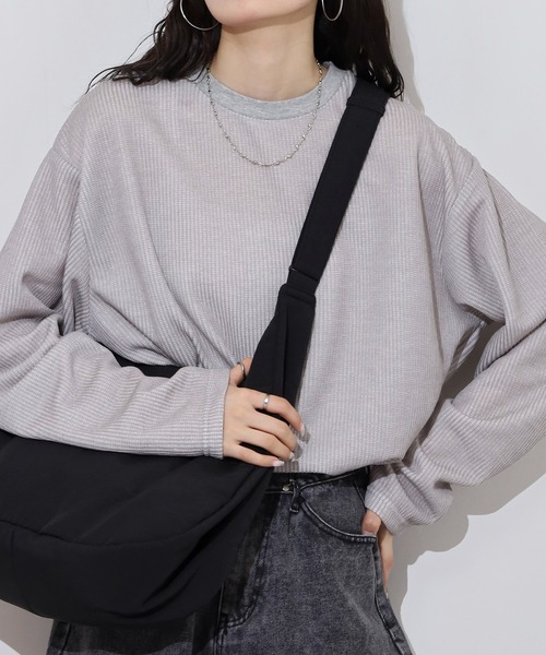 FUNALIVE(ファンアライブ)の「Rib knit long sleeve T-shirt / 畔編み長袖Tシャツ unisex(Tシャツ/カットソー・メンズ・ブラック/グレー/ブルー/ホワイト/ベージュ・M/XL/L)」の11枚目の写真