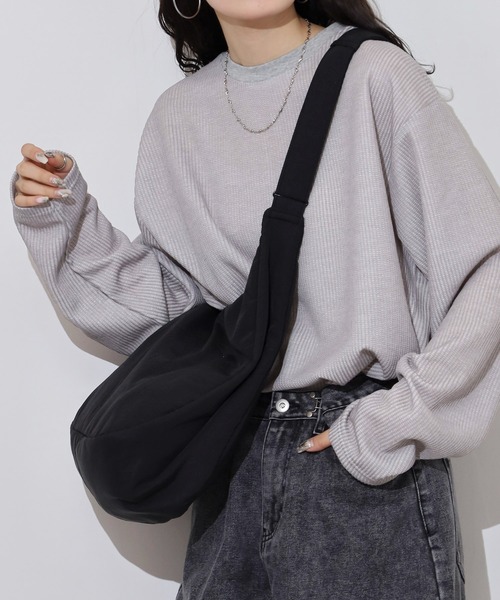 FUNALIVE(ファンアライブ)の「Rib knit long sleeve T-shirt / 畔編み長袖Tシャツ unisex(Tシャツ/カットソー・メンズ・ブラック/グレー/ブルー/ホワイト/ベージュ・M/XL/L)」の12枚目の写真