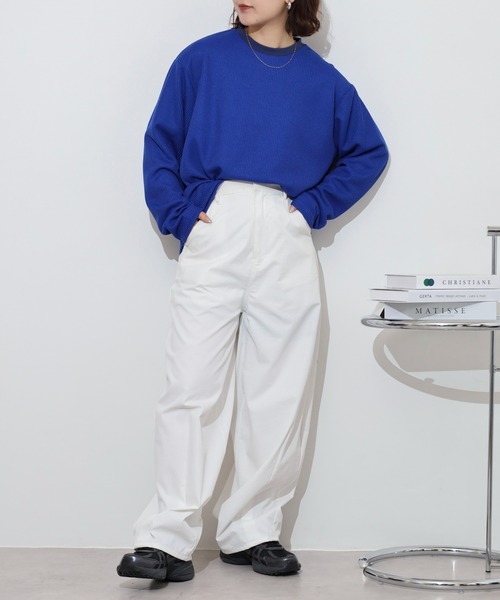 FUNALIVE(ファンアライブ)の「Rib knit long sleeve T-shirt / 畔編み長袖Tシャツ unisex(Tシャツ/カットソー・メンズ・ブラック/グレー/ブルー/ホワイト/ベージュ・M/XL/L)」の17枚目の写真