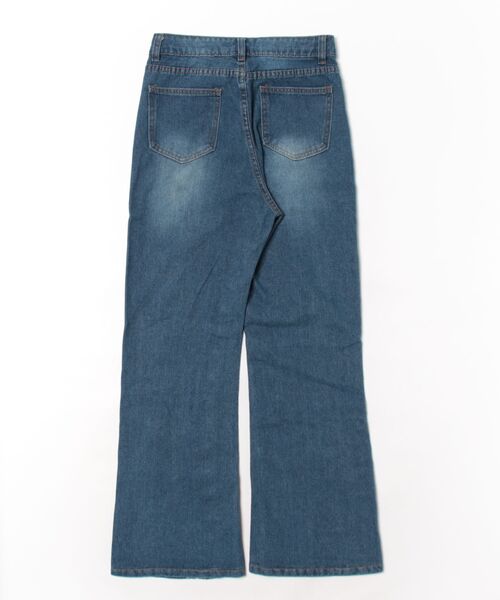 frunco（フランコ）の「【ZOZO限定】ドーナツ牡丹デザインデニムパンツ（デニムパンツ・レディース・ブルー・MEDIUM）」の2枚目の写真