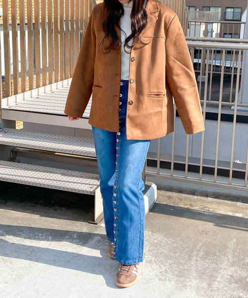 frunco（フランコ）の「【ZOZO限定】ドーナツ牡丹デザインデニムパンツ（デニムパンツ・レディース・ブルー・MEDIUM）」の19枚目の写真