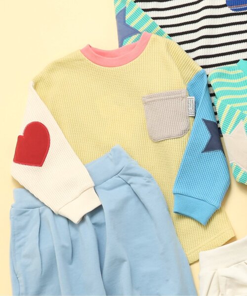 BREEZE（ブリーズ）の「【リンク/ジュニア対応】エルボーパッチロンT（Tシャツ/カットソー・キッズ・グリーン/ピンク/その他11/オフホワイト/その他12/ブラック・80/90/100/110/120/130/140）」の5枚目の写真