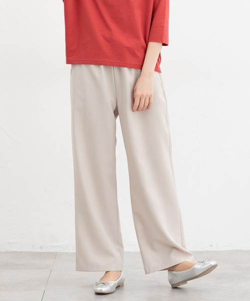 Honeys（ハニーズ）の「イージーストレートパンツ（スラックス・レディース・ネイビー/グリーン/ブラック/ライトベージュ/ブルー/ボルドー・L/LL/M/S）」の3枚目の写真