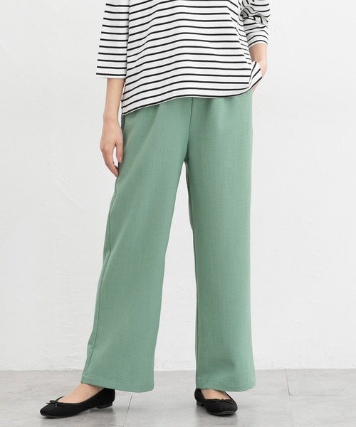 Honeys（ハニーズ）の「イージーストレートパンツ（スラックス・レディース・ネイビー/グリーン/ブラック/ライトベージュ/ブルー/ボルドー・L/LL/M/S）」の4枚目の写真