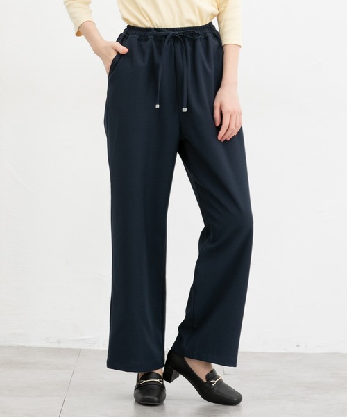 Honeys（ハニーズ）の「イージーストレートパンツ（スラックス・レディース・ネイビー/グリーン/ブラック/ライトベージュ/ブルー/ボルドー・L/LL/M/S）」の22枚目の写真