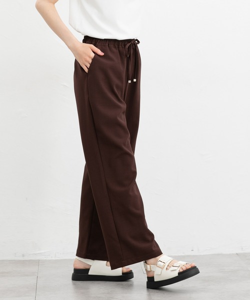 Honeys（ハニーズ）の「イージーストレートパンツ（スラックス・レディース・ネイビー/グリーン/ブラック/ライトベージュ/ブルー/ボルドー・L/LL/M/S）」の8枚目の写真