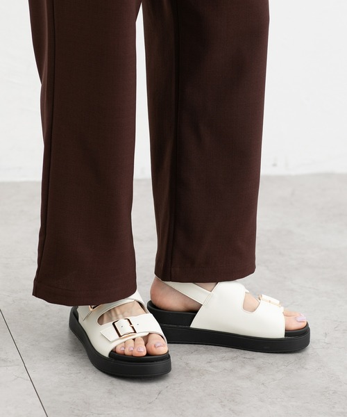 Honeys（ハニーズ）の「イージーストレートパンツ（スラックス・レディース・ネイビー/グリーン/ブラック/ライトベージュ/ブルー/ボルドー・L/LL/M/S）」の16枚目の写真