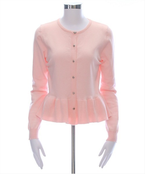 clear（クリア）の「ペプラムニットカーディガントップス[オフィスカジュアル]≪SS新作≫（ニット/セーター・レディース・アイボリー/ライトグレー/ピンク・F）」の19枚目の写真