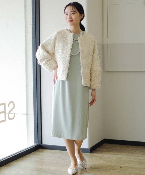 Gready Brilliant(グレディブリリアン)の「バックパールクルーネックAラインフレア(ワンピース・レディース・ブラック/イエロー系その他・FREE)」の17枚目の写真