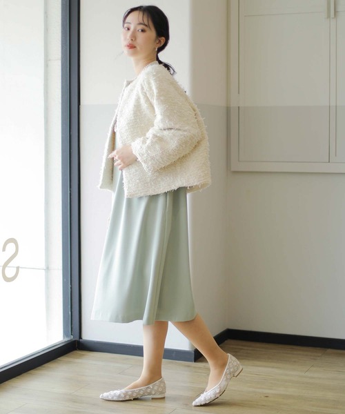 Gready Brilliant(グレディブリリアン)の「バックパールクルーネックAラインフレア(ワンピース・レディース・ブラック/イエロー系その他・FREE)」の18枚目の写真