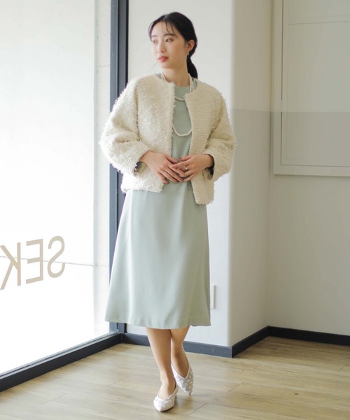 Gready Brilliant(グレディブリリアン)の「バックパールクルーネックAラインフレア(ワンピース・レディース・ブラック/イエロー系その他・FREE)」の20枚目の写真