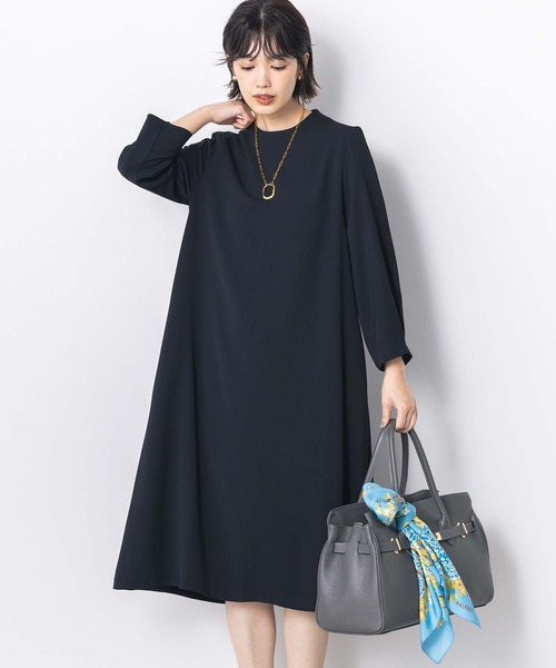 Gready Brilliant(グレディブリリアン)の「バックパールクルーネックAラインフレア(ワンピース・レディース・ブラック/イエロー系その他・FREE)」の3枚目の写真