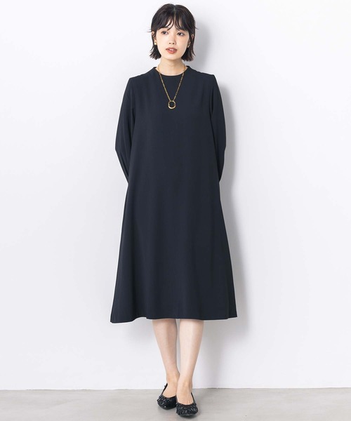 Gready Brilliant(グレディブリリアン)の「バックパールクルーネックAラインフレア(ワンピース・レディース・ブラック/イエロー系その他・FREE)」の4枚目の写真