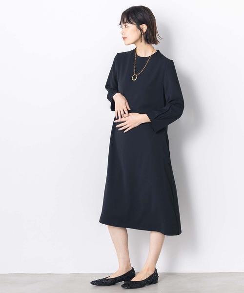 Gready Brilliant(グレディブリリアン)の「バックパールクルーネックAラインフレア(ワンピース・レディース・ブラック/イエロー系その他・FREE)」の5枚目の写真