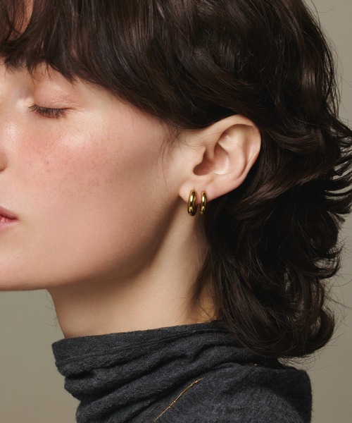 CENE（セネ）の「【CENE】セネ/ループピアス(small)（ピアス（両耳用）・レディース・シルバー/ゴールド・FREE）」の6枚目の写真