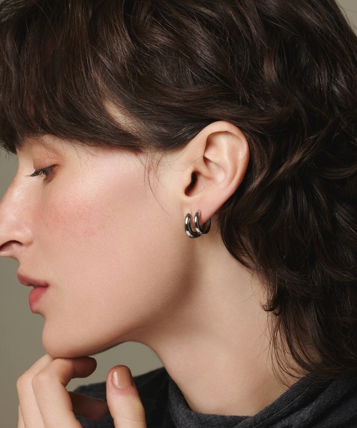 CENE（セネ）の「【CENE】セネ/ループピアス(small)（ピアス（両耳用）・レディース・シルバー/ゴールド・FREE）」の10枚目の写真