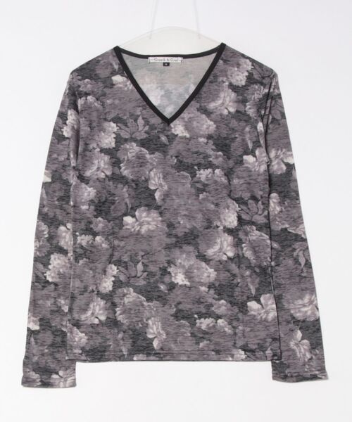 ARCHIVER(アーカイバ)の「●Growth by Grail●フラワープリントVネックL/S(Tシャツ/カットソー・メンズ・ブラック・LARGE/MEDIUM)」の5枚目の写真